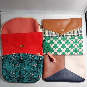 IPSY Clutch and Zipper Pouch Set of 6